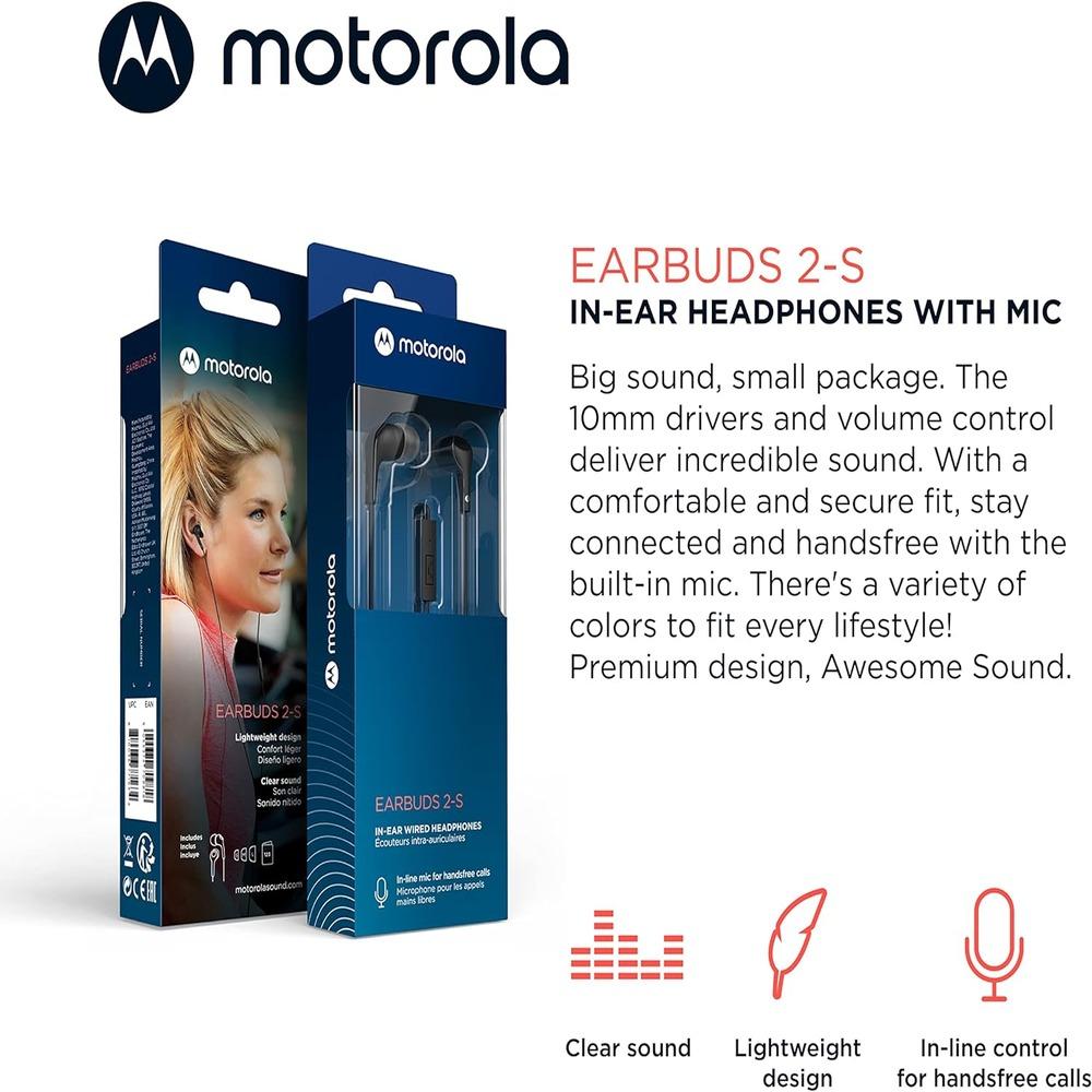 Motorola Wired Earbuds with Microphone BLACK (LANE B RACK 5B - BASKET)