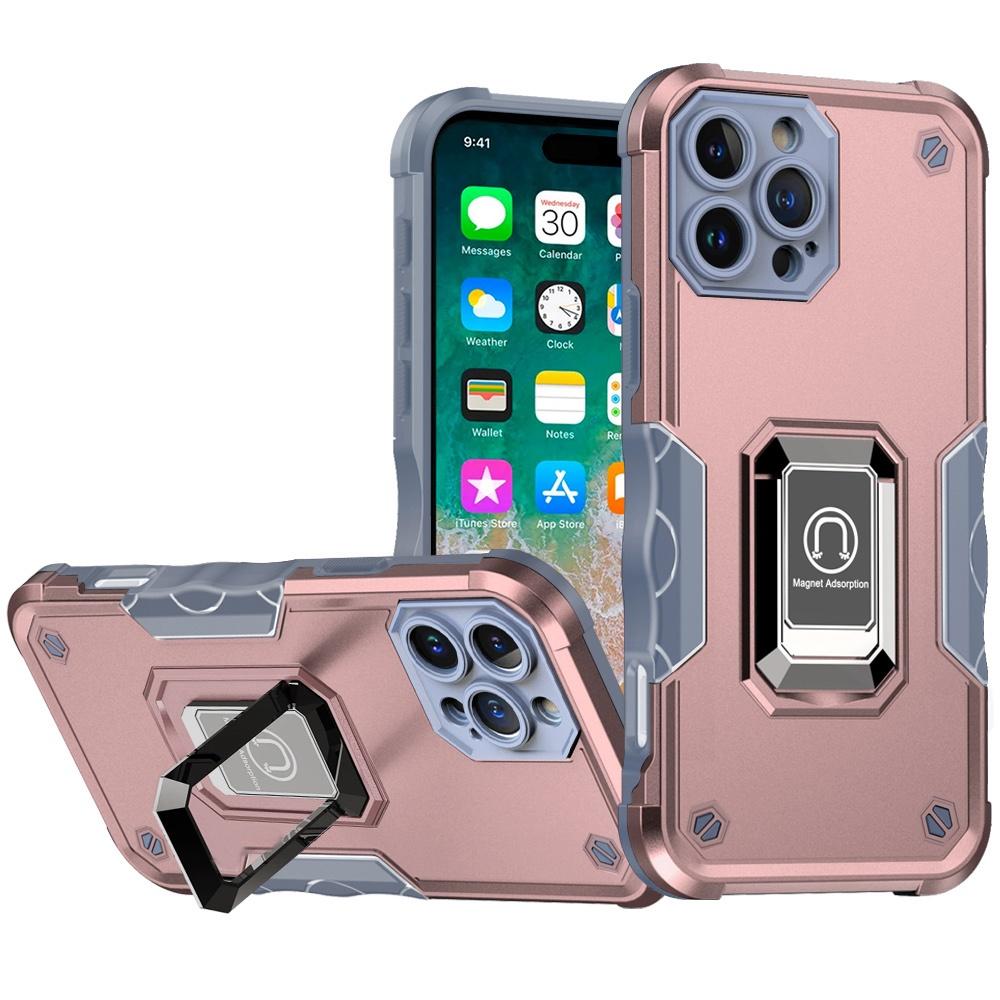 iPhone 16 Pro Max 6.9-Inch OPTIMUM Magnetic Ring Stand Hybrid Case – Shockproof Dual-Layer Cover with 360° Rotating Kickstand & Magnetic Mount Support, photo 7 of 9