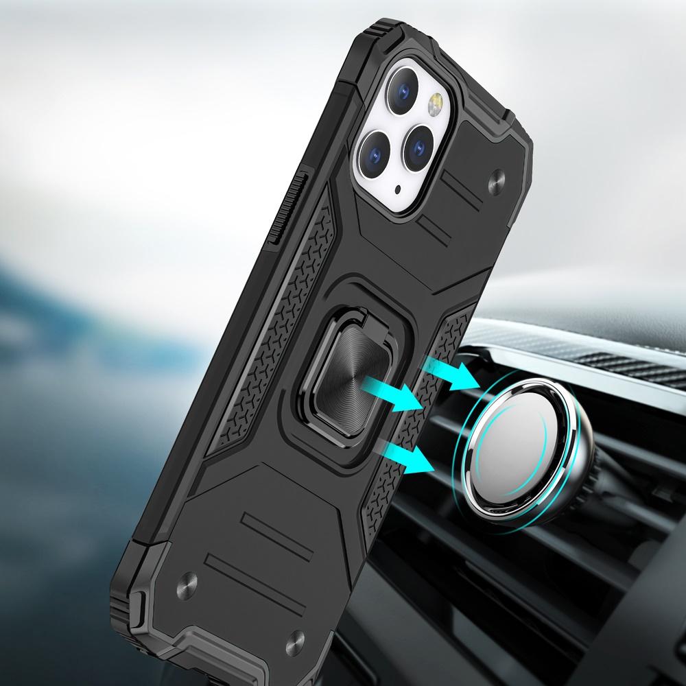 iPhone 13 Pro Max Robust Magnetic Kickstand Hybrid Case with Shockproof Protection and Metal Ring Stand, photo 2 of 6