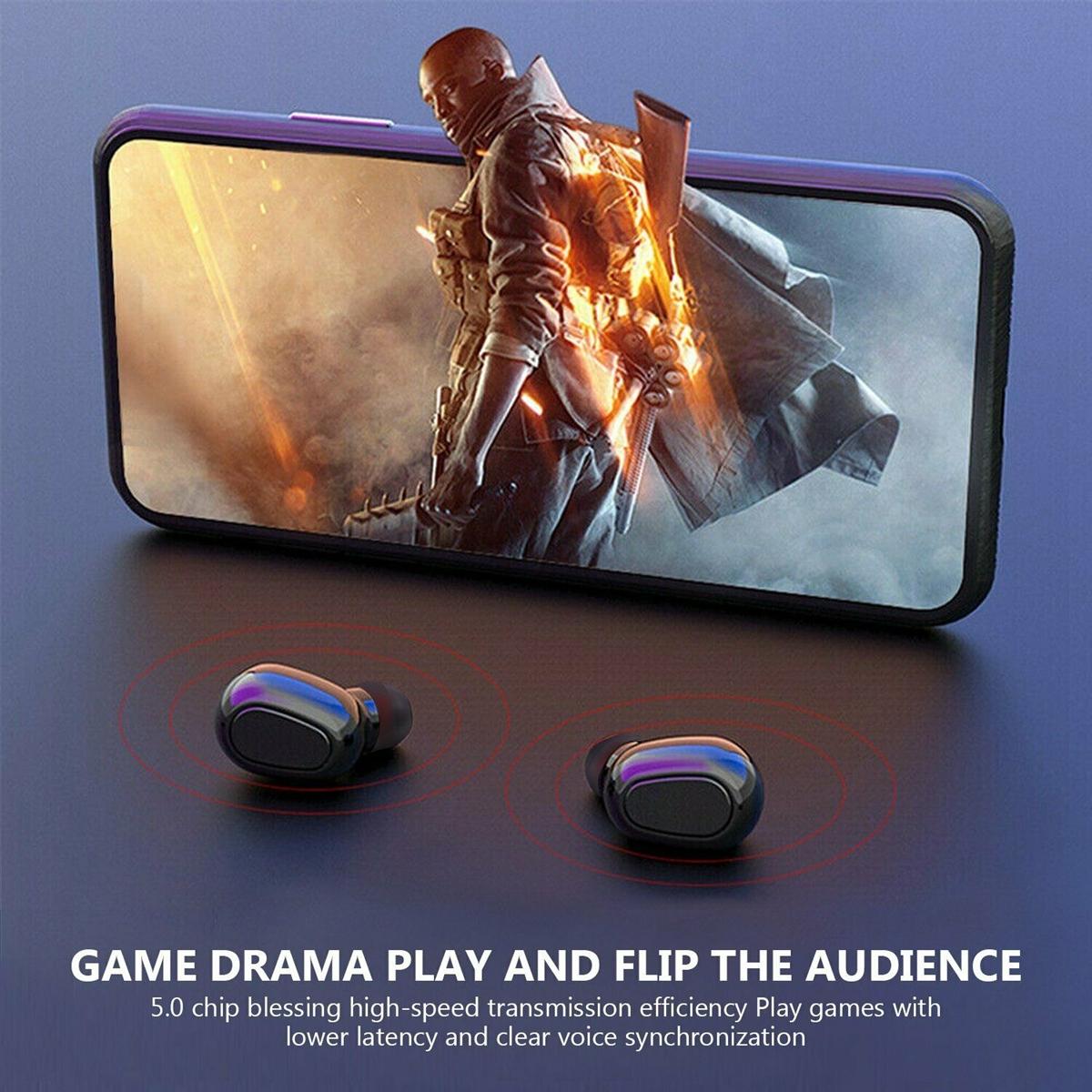 Wireless Headphones Bluetooth Earbuds with Charging Case - Black, photo 6 of 6