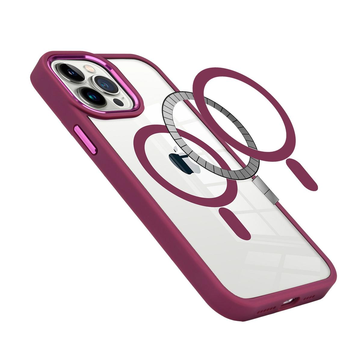 iPhone 14 PRO 6.1" Greatest Clear Acrylic [Magnetic Circle] Tough Shockproof Hybrid Case with Metal Buttons – Heavy-Duty & MagSafe Compatible, photo 4 of 17