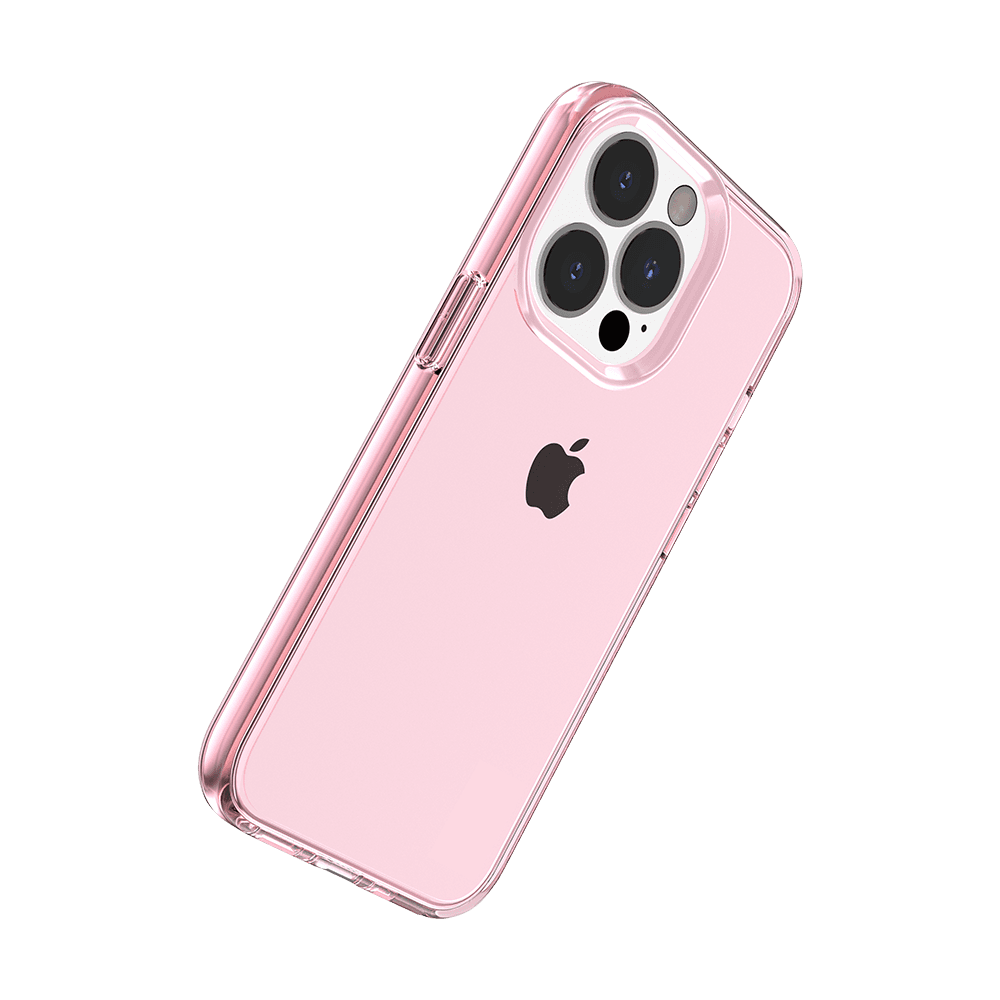For iPhone 13/14 Sturdy Ultra Thick 3mm Transparent Hybrid Case Cover - Pink, photo 2 of 4