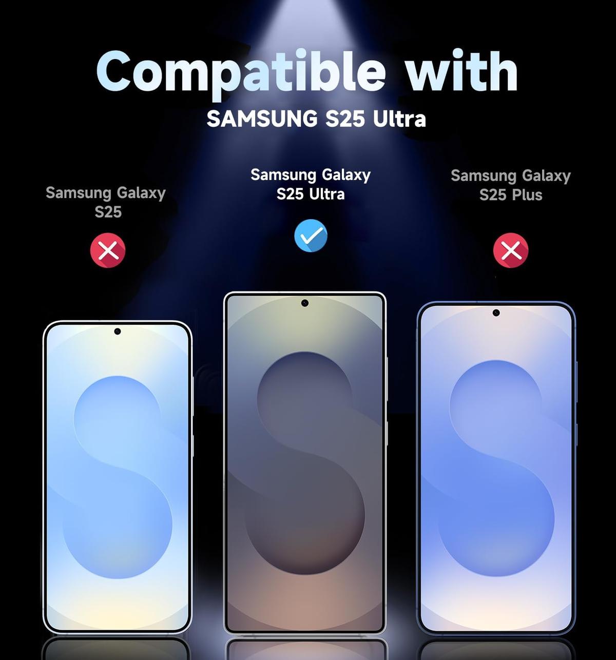 Tempered Glass Screen Protector for Samsung Galaxy S25 Ultra – Premium 9H Glass, Smudge Resistant & Ultra Clear, photo 2 of 4