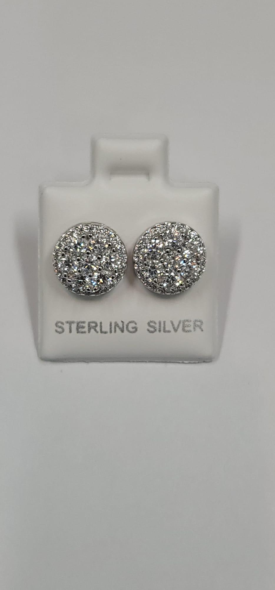 925 Sterling Silver 2.5Ct Round Moissanite Diamond Stud Women's Earrings