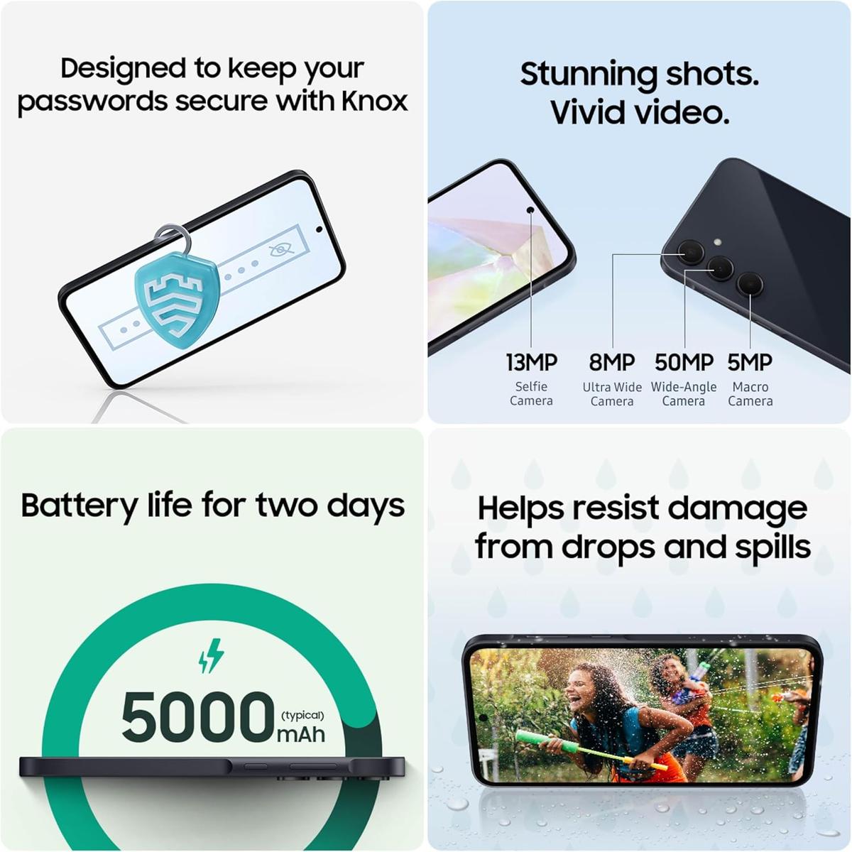 A35 5G Smartphone – 128GB Storage, High-Speed Connectivity & Sleek Design-unlocked work with all carriers-Brand new 12 months Warranty, photo 3 of 4