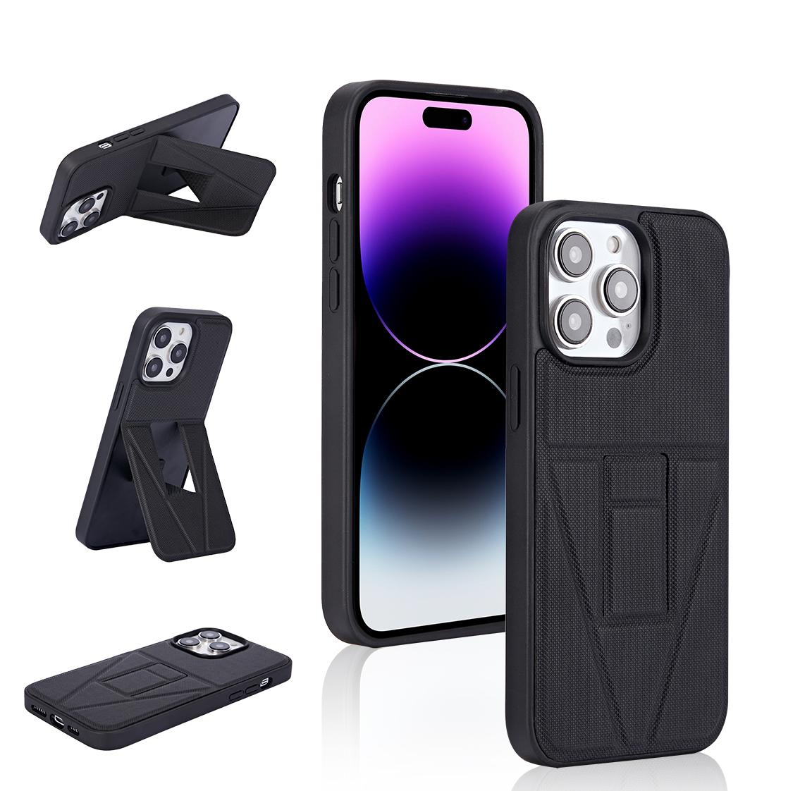 iPhone 15 METKASE Victory Stand [Magnetic Ring] Premium Hybrid Case - Black