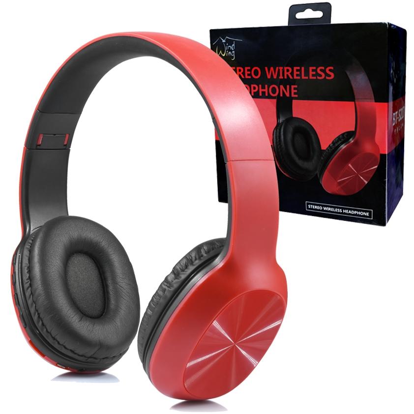 Over-the-head Stereo Bluetooth Headset S217 in Red