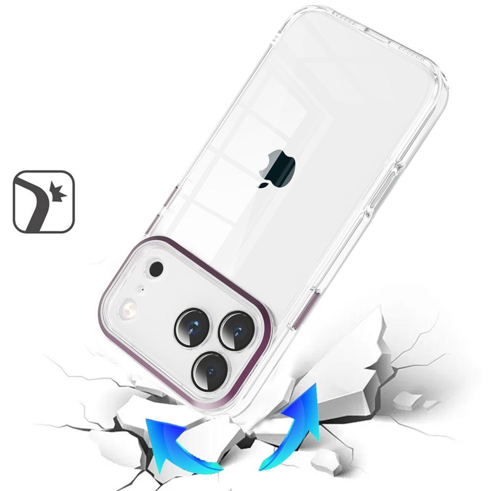 Apple iPhone 18 Pro Max Transparent Clear Hybrid with Matching Metal Buttons and Camera Protection case, photo 2 of 3