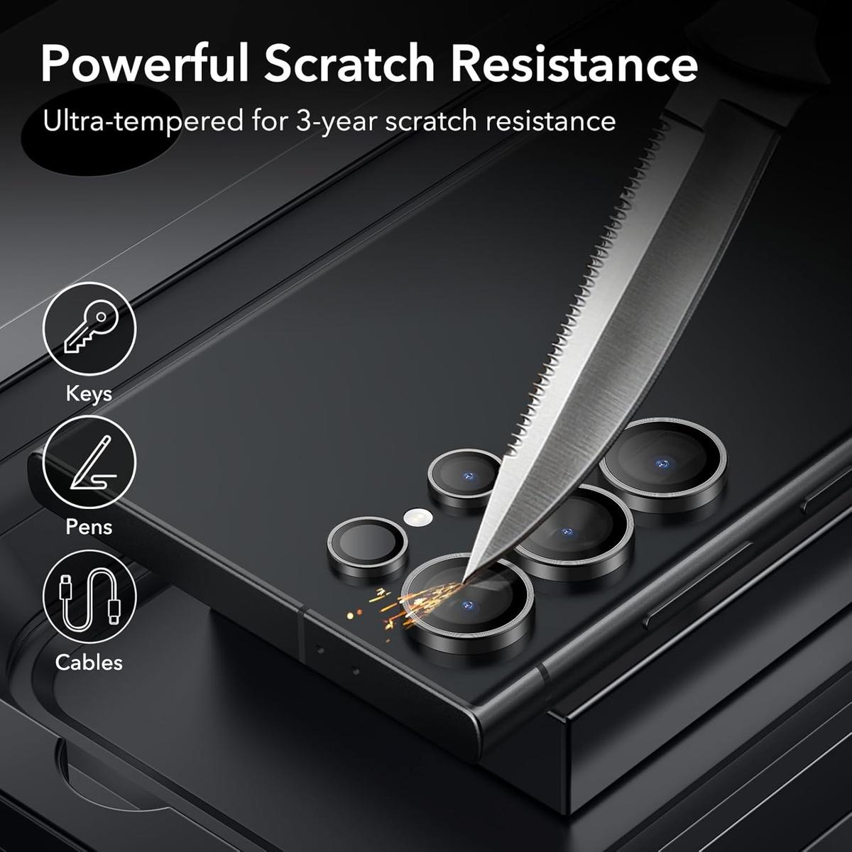 Premium Camera Lens Protector for Samsung Galaxy S24 Ultra – 9H Tempered Glass, Anti-Scratch & HD Transparency, photo 4 of 5