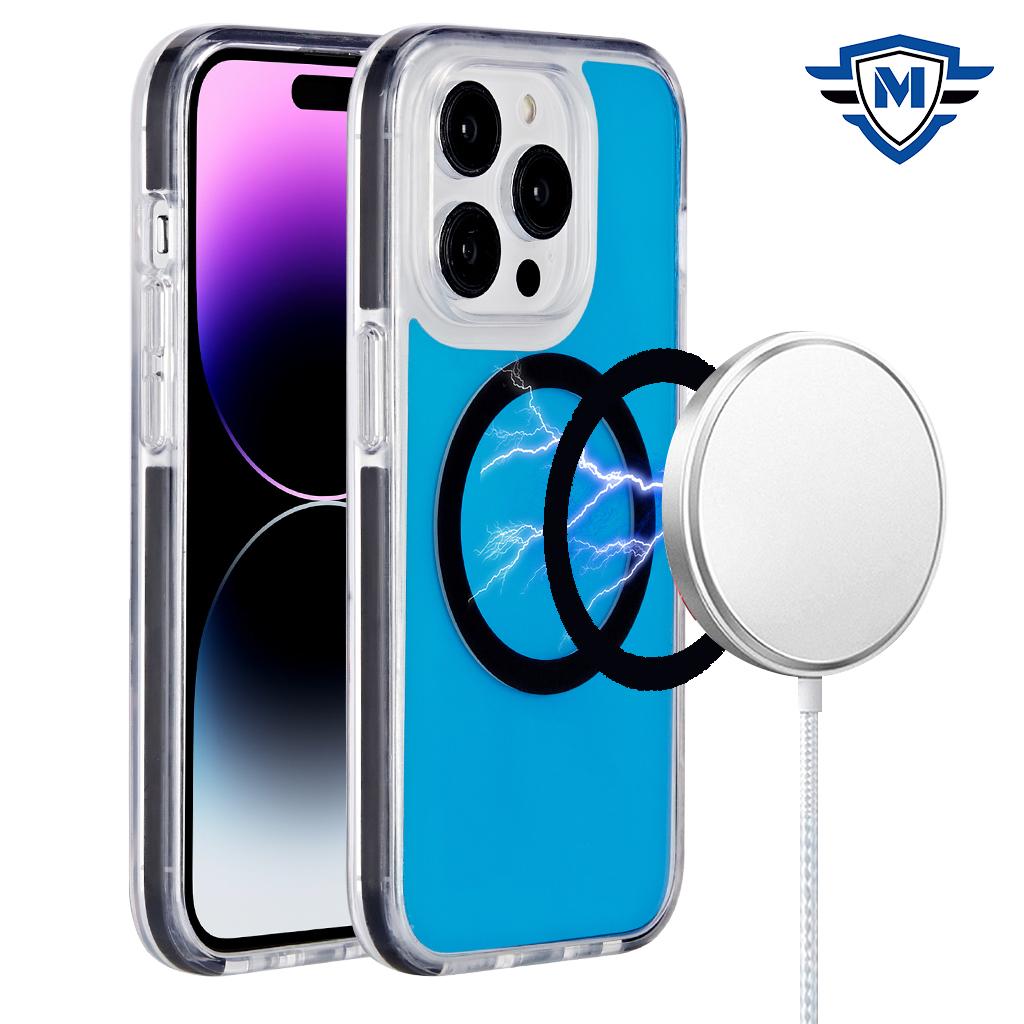  iPhone 15 METKASE IMD Design Pattern [Magnetic Circle] Premium Hybrid Case - Space Silver Pattern product