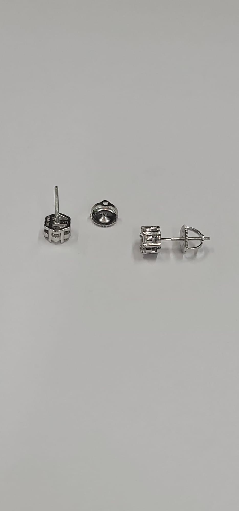 S925 Dterling Silver Flower fine screwback stud earrings