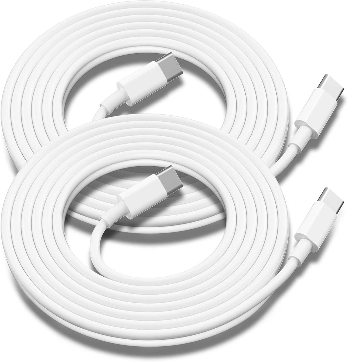 USB C to USB C Charging Cable for Apple 2Pack 10ft,Long Type C to C Fast Charger Cord for iPhone 15/16,15/16 Pro,15/16 Plus,15/16 Pro Max, for MacBook Pro/Air, for IPad Air 4/5/Mini 6/Pro 12.9/11, photo 2 of 6