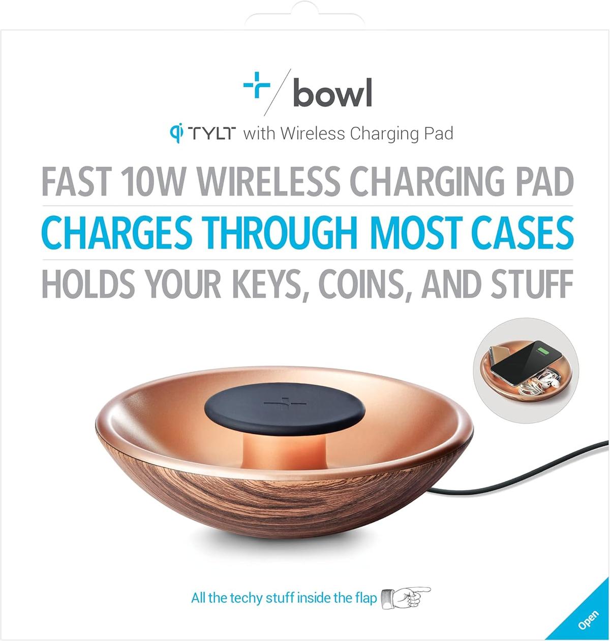 TYLT Bowl - 10W Qi Home Décor Wireless Charger & Desktop Organizer, photo 7 of 7