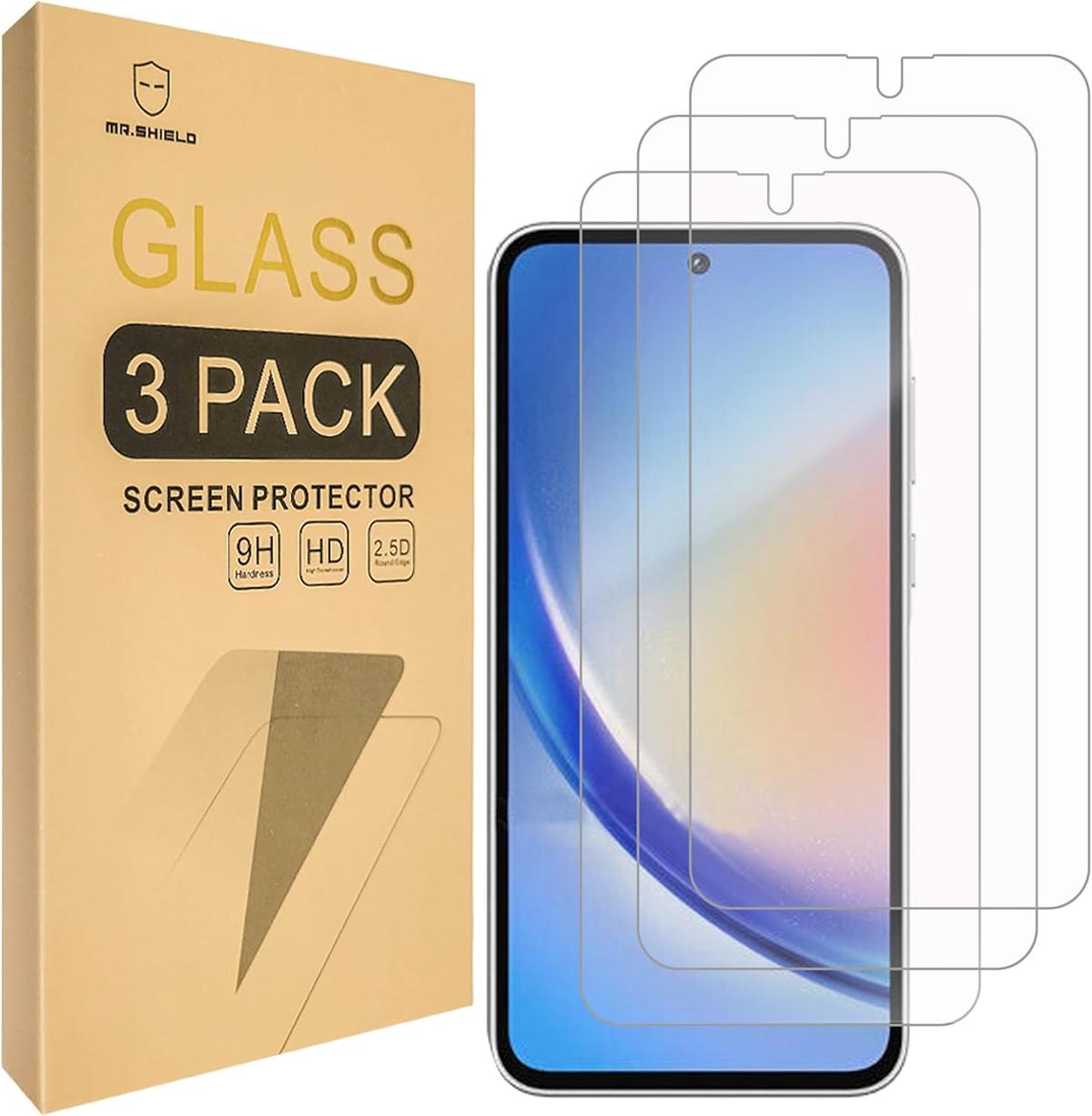 Pack of 3 Samsung Galaxy A50 Tempered Glass Screen Protectors – Shatterproof, Anti-Scratch, HD Clarity & Easy Bubble-Free Install