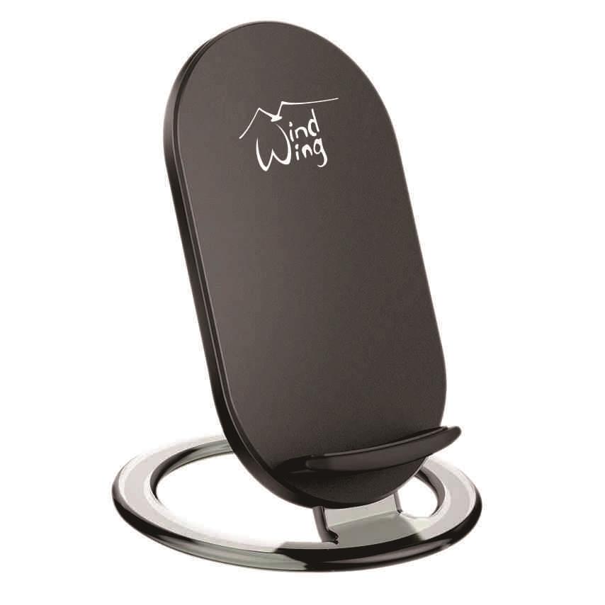 Premium Wireless Charger with Fast charging horizontally or vertically 10W in Black