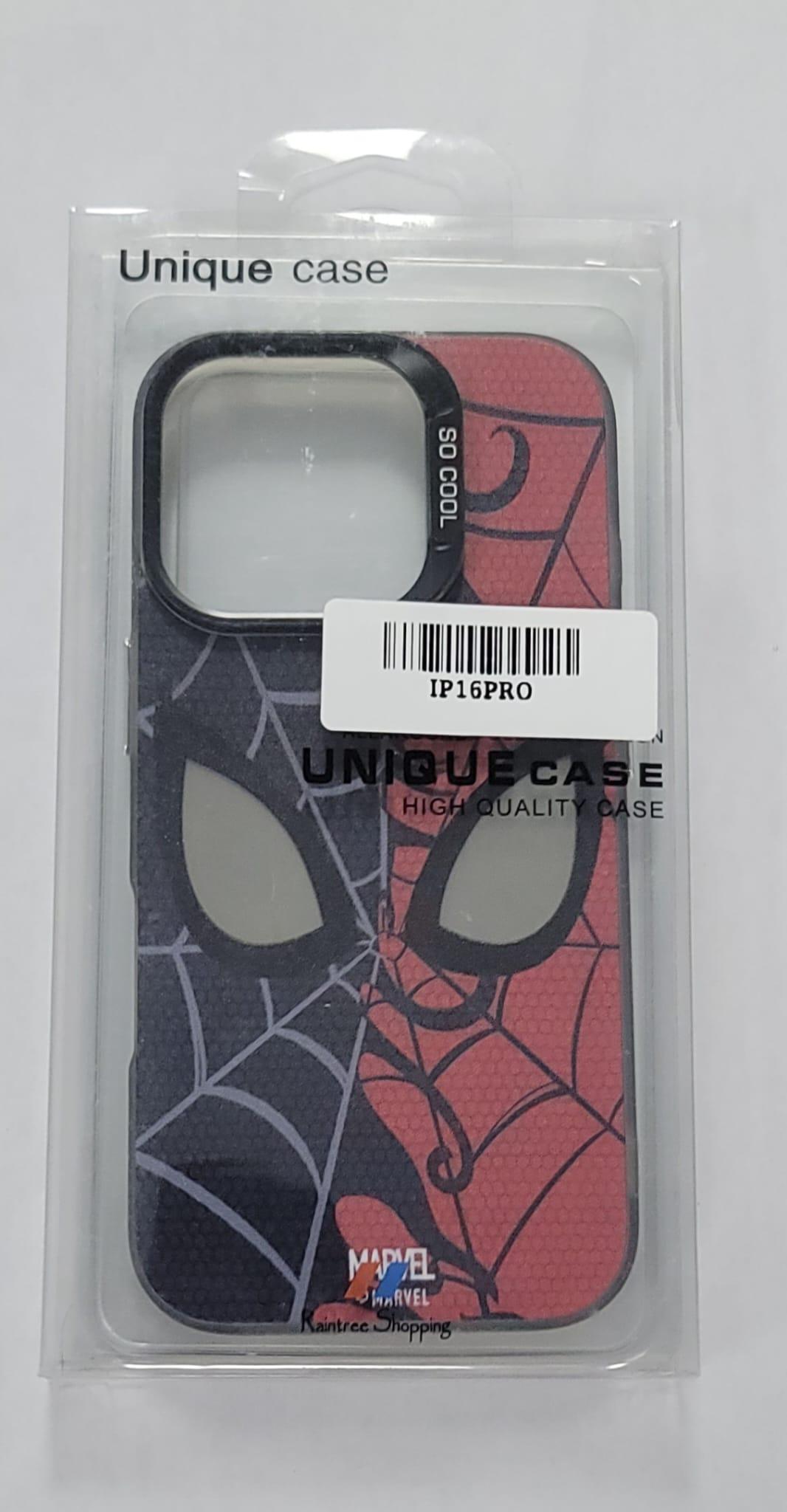 Spider-Verse Duo iPhone 16 Pro Case – Red & Black Mask Edition