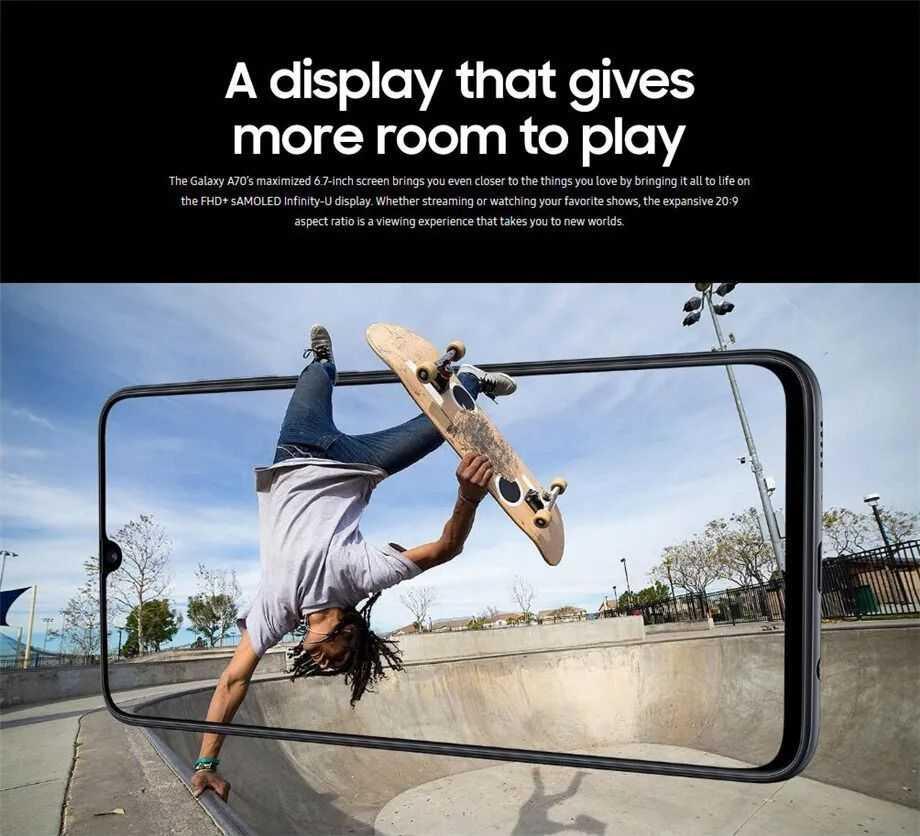 Samsung Galaxy A70 Dual SIM 128GB Unlocked SmartPhone New Sealed, photo 6 of 9
