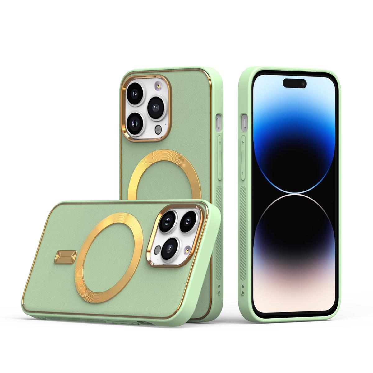 iPhone 14 Pro Max 6.7" Ultimate PU Leather Hybrid Case – Elegant [Magnetic Circle] Design with Premium Protection, photo 8 of 10