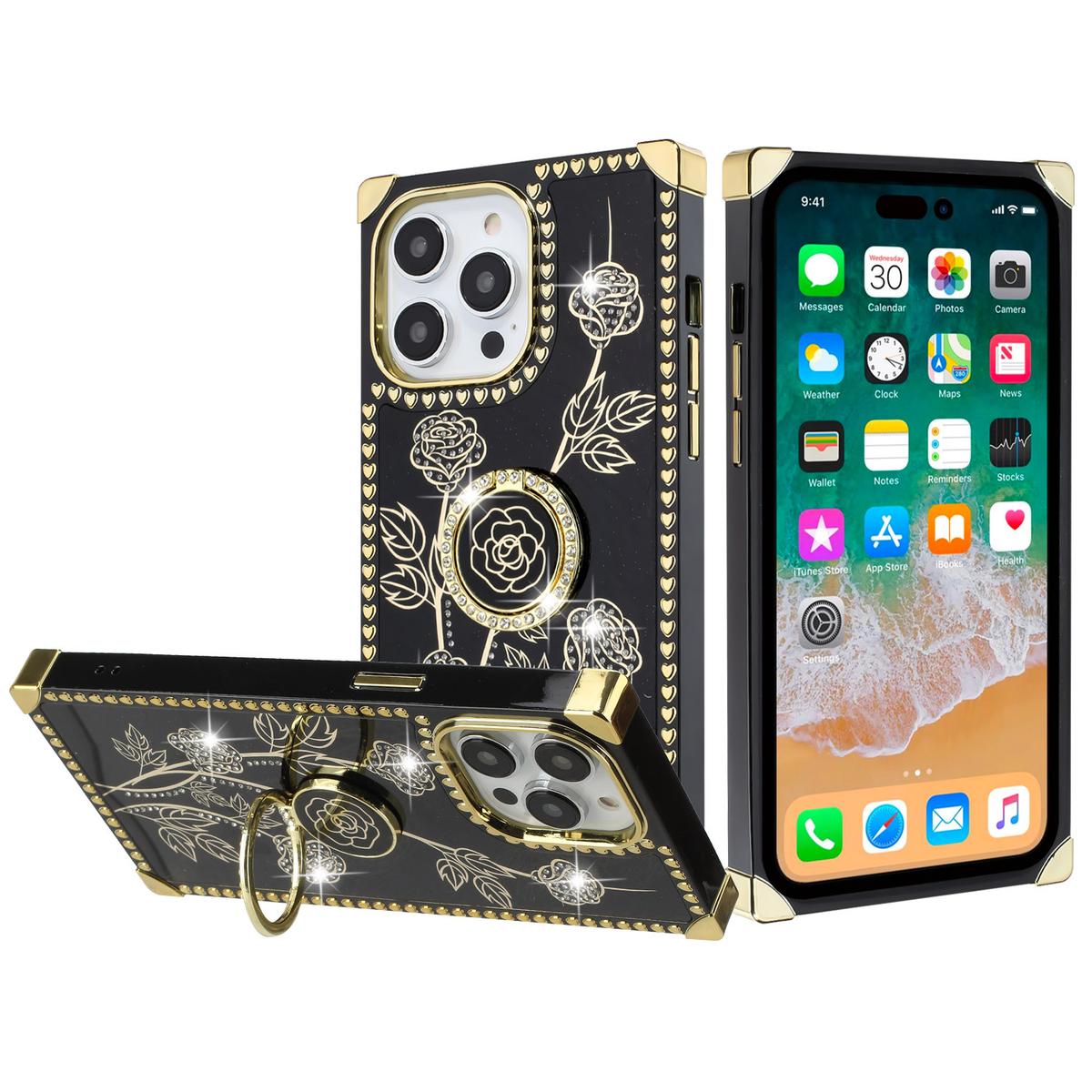 Apple iPhone 14 PRO 6.1" Passion Glitter Diamond Case with Ring Stand | Sparkling Hybrid Cover with Kickstand, photo 3 of 13