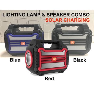 Portable Bluetooth Speaker with Handle Loud Sound Heavy Bass Outdoor Solar Charging in Blue, photo 4 of 4