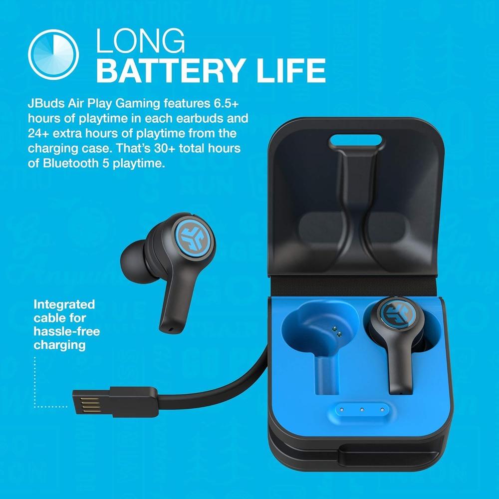 JLab JBuds Air Play Gaming True Wireless Earbuds – 30+ Hour Battery, Ultra-Low Latency, Bluetooth 5, photo 4 of 4