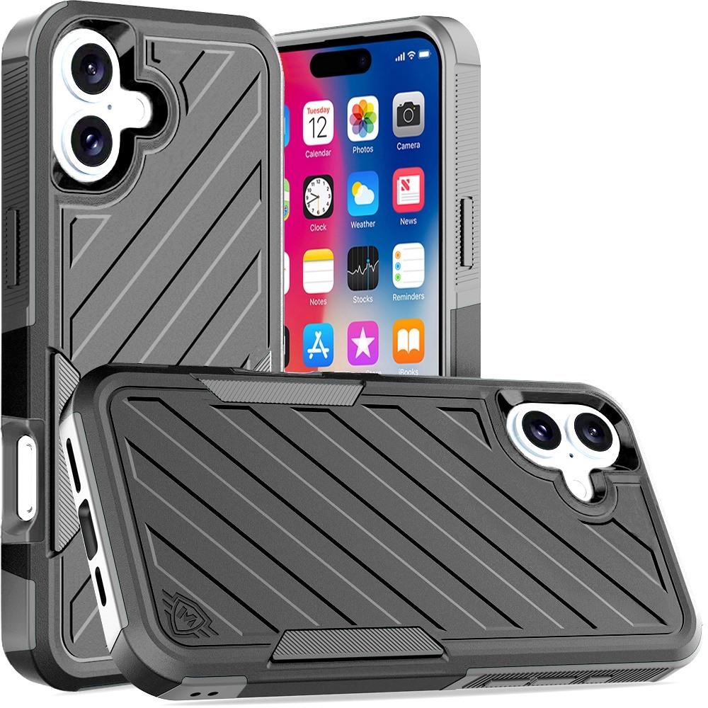 iPhone 16 6.1" Noble Lined Dual Layer Hybrid Case – Shockproof