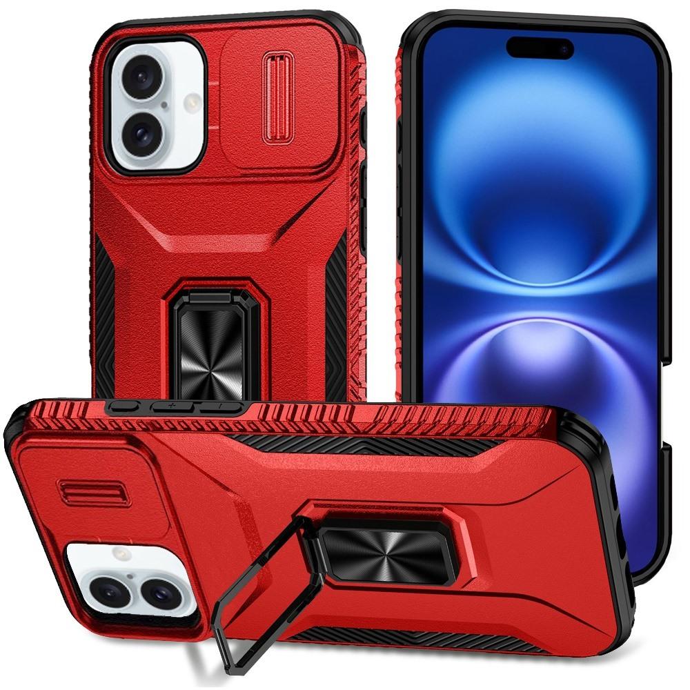 For iPhone 17 Premium Quality Complete Magnetic Metal Ring Stand Camera Protection Hybrid Case Covers, photo 2 of 3