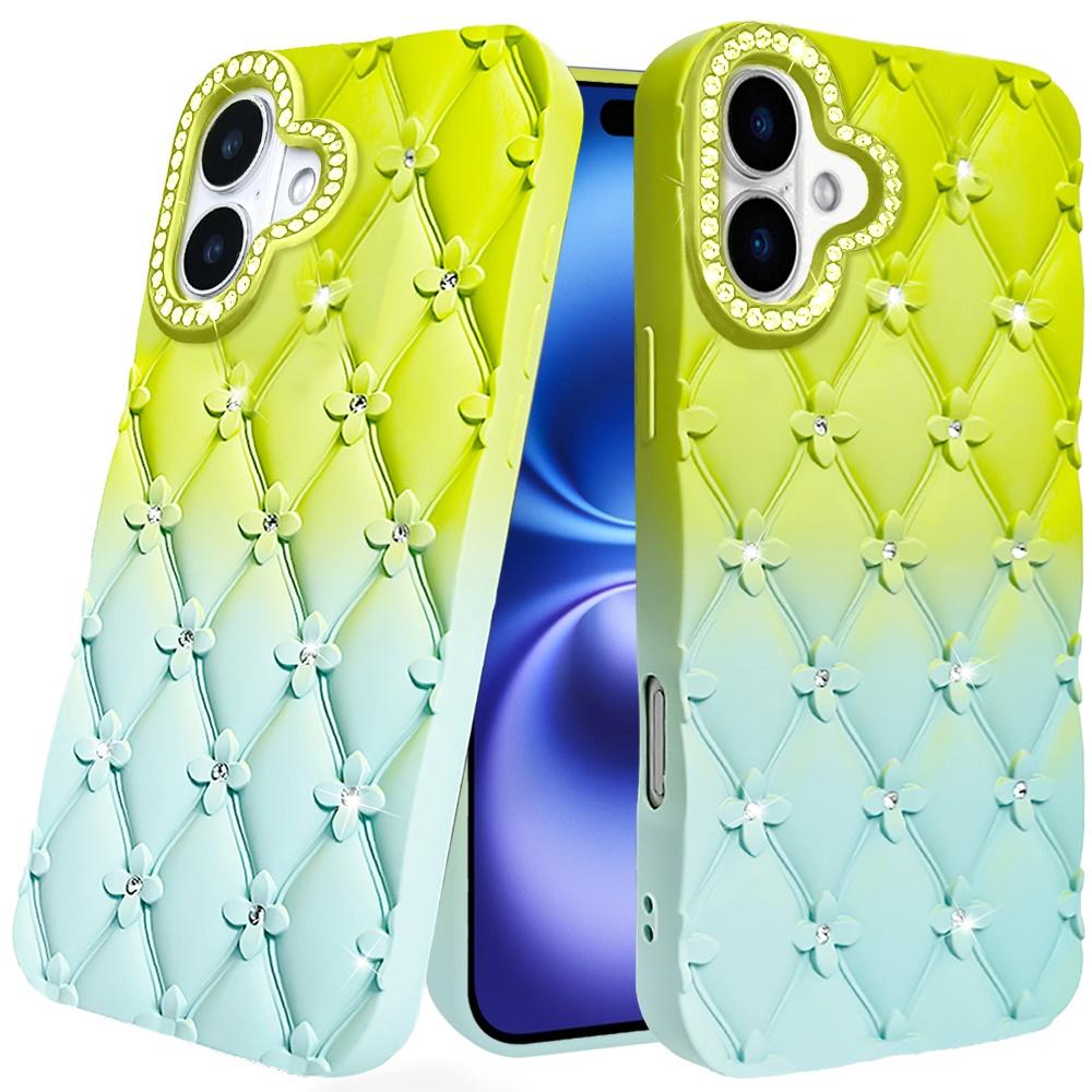 iPhone 17 Floral Joy Glitter Shimmer Leather Cases. Available in Multiple Colors., photo 3 of 4