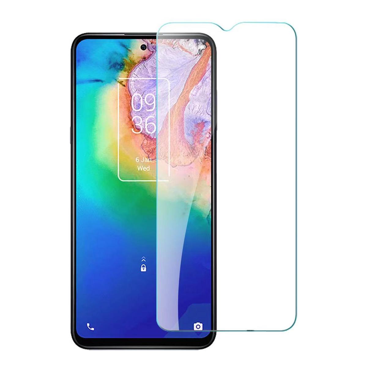 TCL 30 XE 5G Bulk White Paper Card Package Tempered Glass