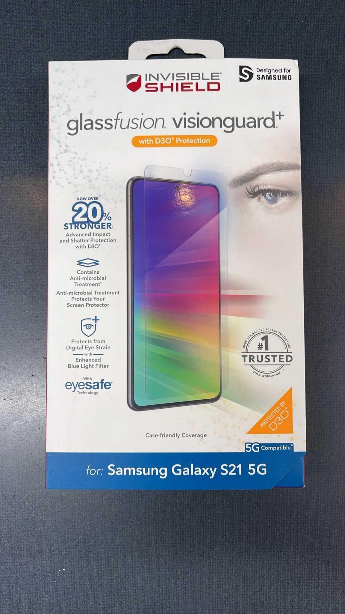 InvisibleShield GlassFusion VisionGuard+ Screen Protector for Samsung Galaxy S21 Ultra 5G