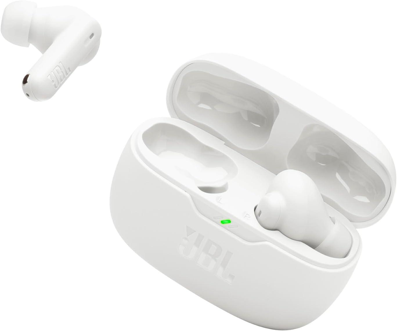 JBL Vibe Beam 2 True Wireless Noise Cancelling Earbuds – Pure Bass, 4 Mics, Smart Ambient, IP54 Waterproof (White/Black) product