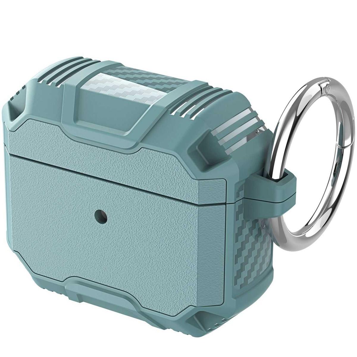 AirPods Pro Tough Heavy Duty Hybrid Case Cover - Teal/Teal