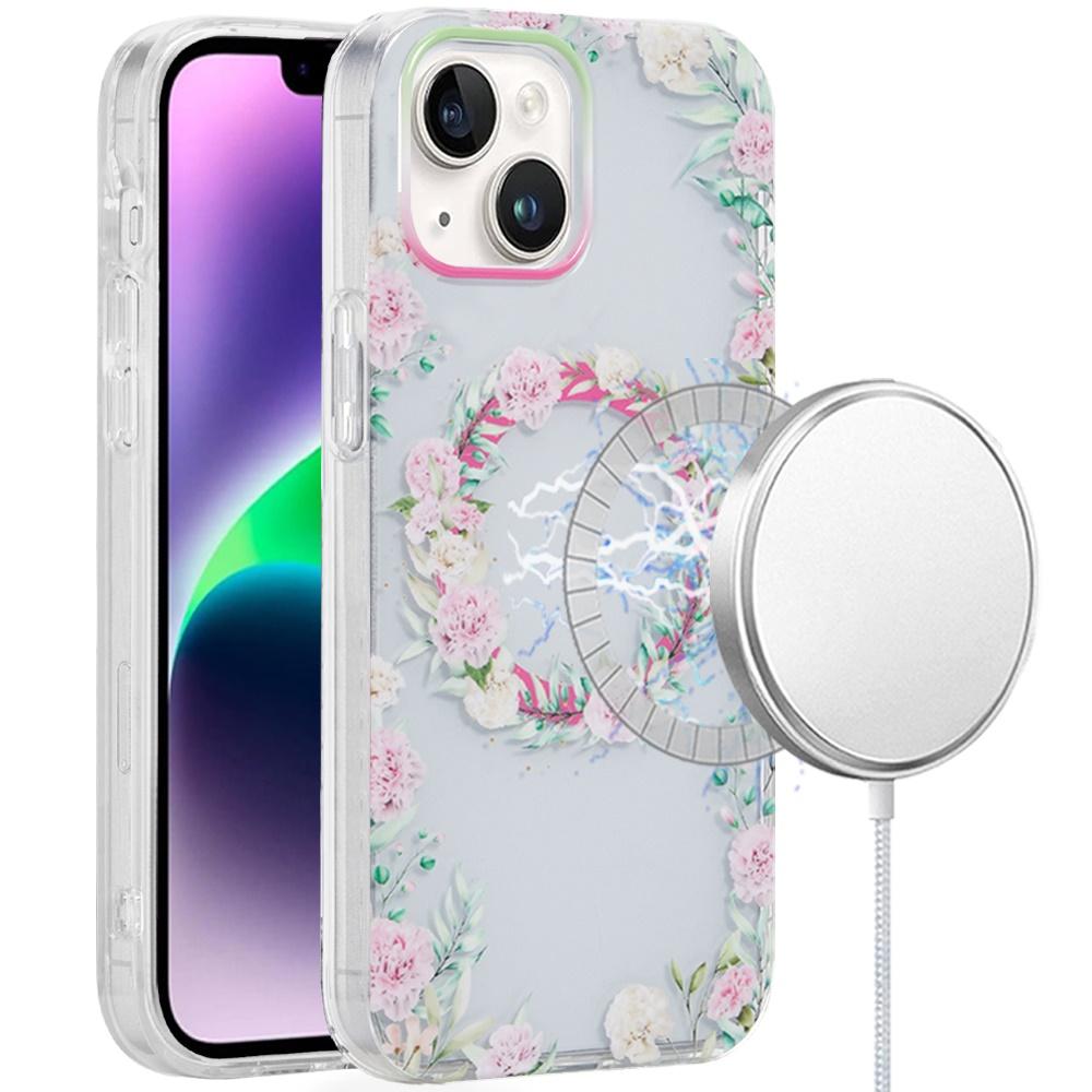 iPhone 14/13 [Magnetic Circle] Double Layer IMD TPU Case – Stylish MagSafe-Ready Protection