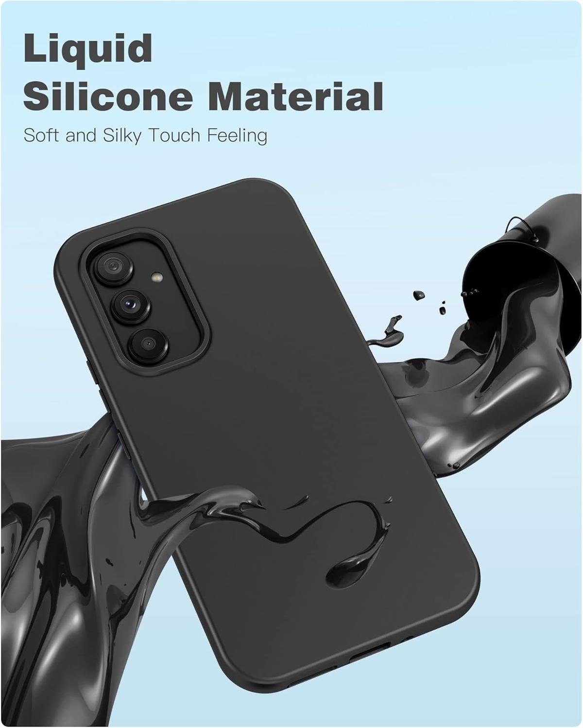 CASE for Samsung Galaxy A54 5g Case: Shockproof Protective Silicone Phone Cases - Slim Full Protection Cell Phones Cover with Screen Protector - Dual Layer Rugged Cell Covers Black, photo 4 of 6