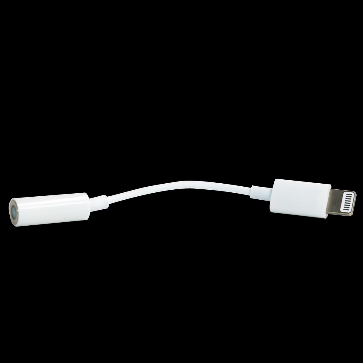 Wired Bluetooth Lightning to Headphone Jack Adapter with Pop-up Window in White, photo 3 of 3