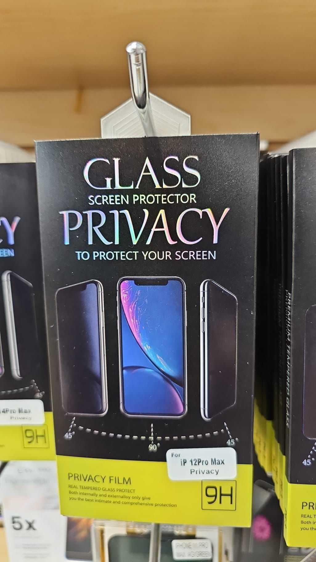 iPhone 15, 14, 13, 12, 11 Pro Max, Privacy Anti-Spy ( Tempered Glass Screen Saver )