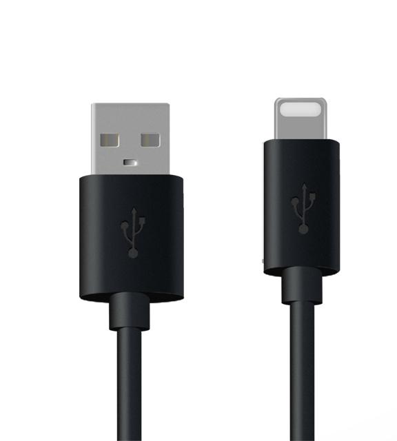 High Quality 10-Feet Rubberized iPhone Lightning 8 Pin Cable Cord in Black, photo 2 of 5