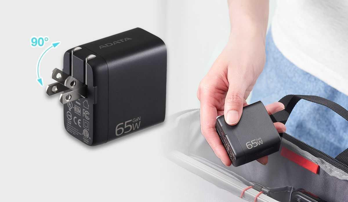Adata 65W GaN Charger - Black, photo 3 of 5