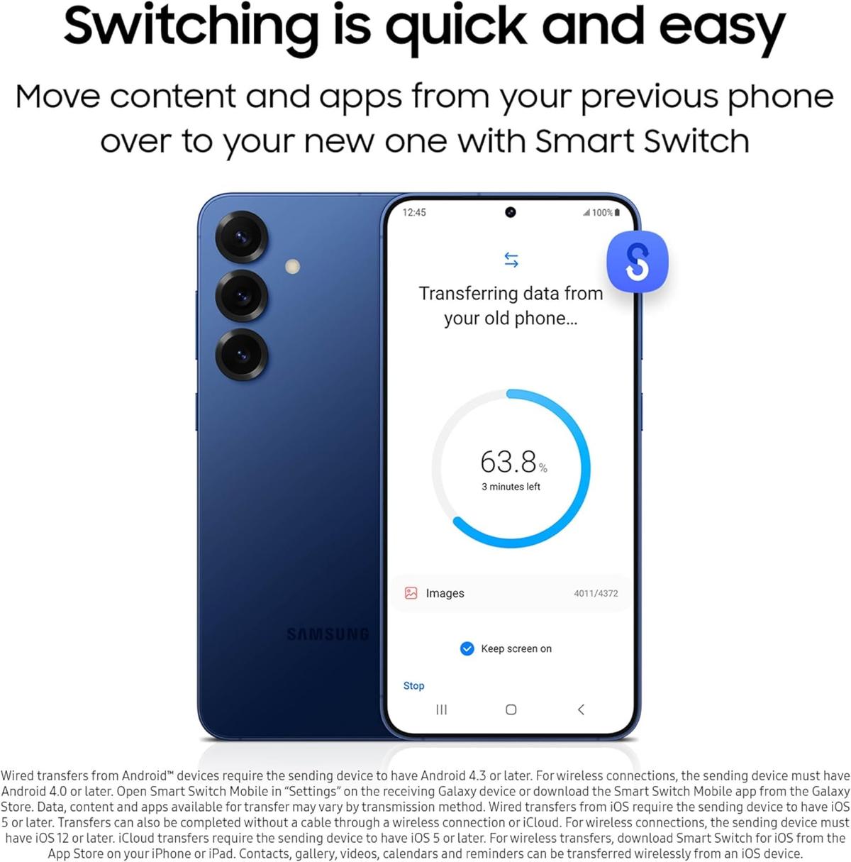 Samsung Galaxy S25+ Cell Phone, 512GB Smartphone, Unlocked Android, AI Night Mode Camera, Snapdragon 8 Elite Fast Processor, ProScaler Display, 4900mAh Battery, 2025. like a new 11 months Warranty, photo 4 of 4