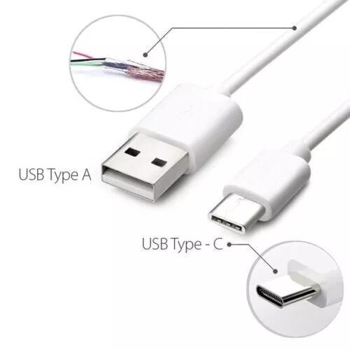USB-C to USB-A White Charging & Data Cable (3FT, 1M), photo 2 of 3