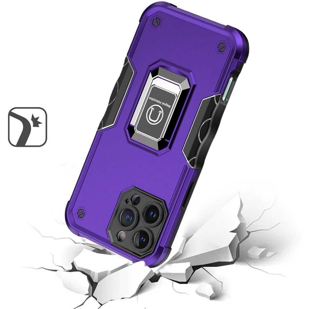 iPhone 16 Pro Max 6.9-Inch OPTIMUM Magnetic Ring Stand Hybrid Case – Shockproof Dual-Layer Cover with 360° Rotating Kickstand & Magnetic Mount Support, photo 2 of 9