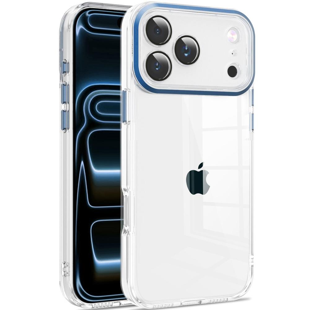 Apple iPhone 18 Pro Max Transparent Clear Hybrid with Matching Metal Buttons and Camera Protection - Available in Multiple Colors, photo 3 of 7