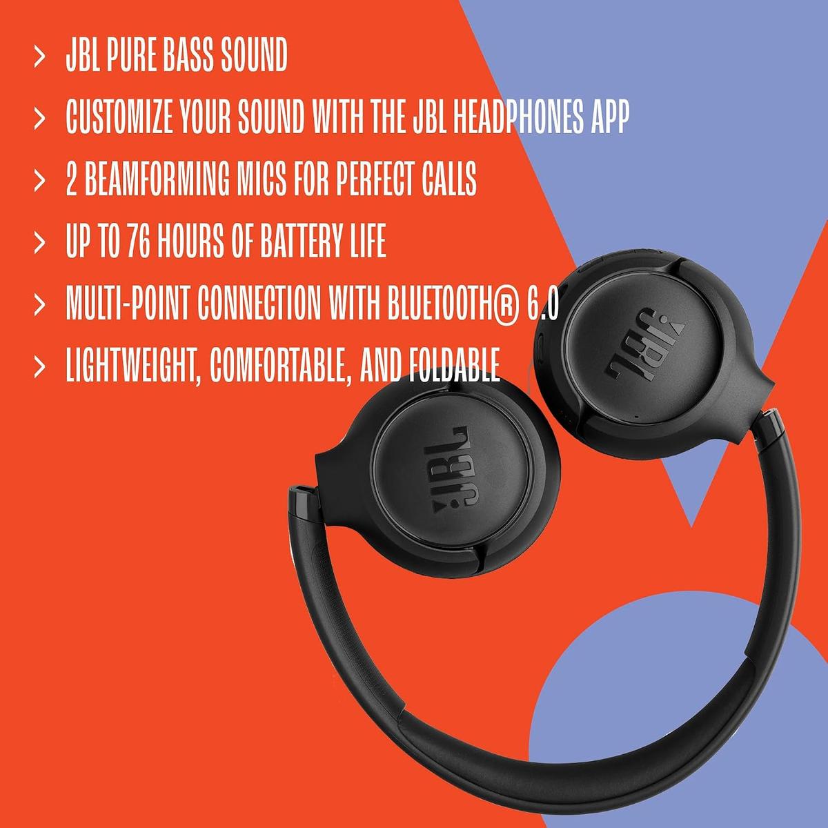 JBL TUNE 530BT Wireless On-Ear Headphones, photo 7 of 7