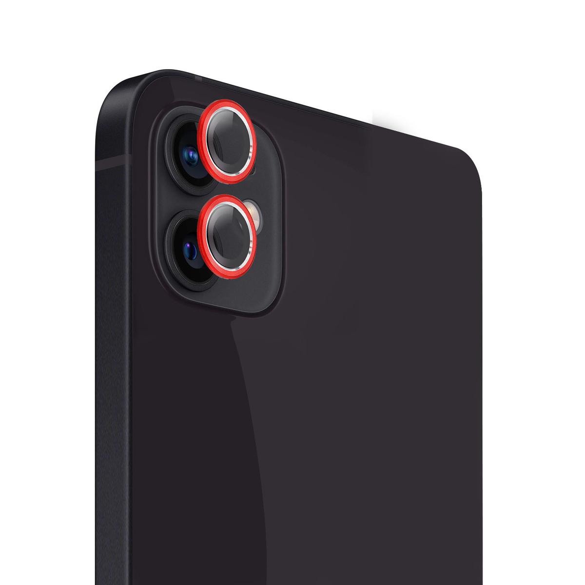 iPhone 11 2 Camera Colored Edged Tempered Glass - Red, photo 3 of 3
