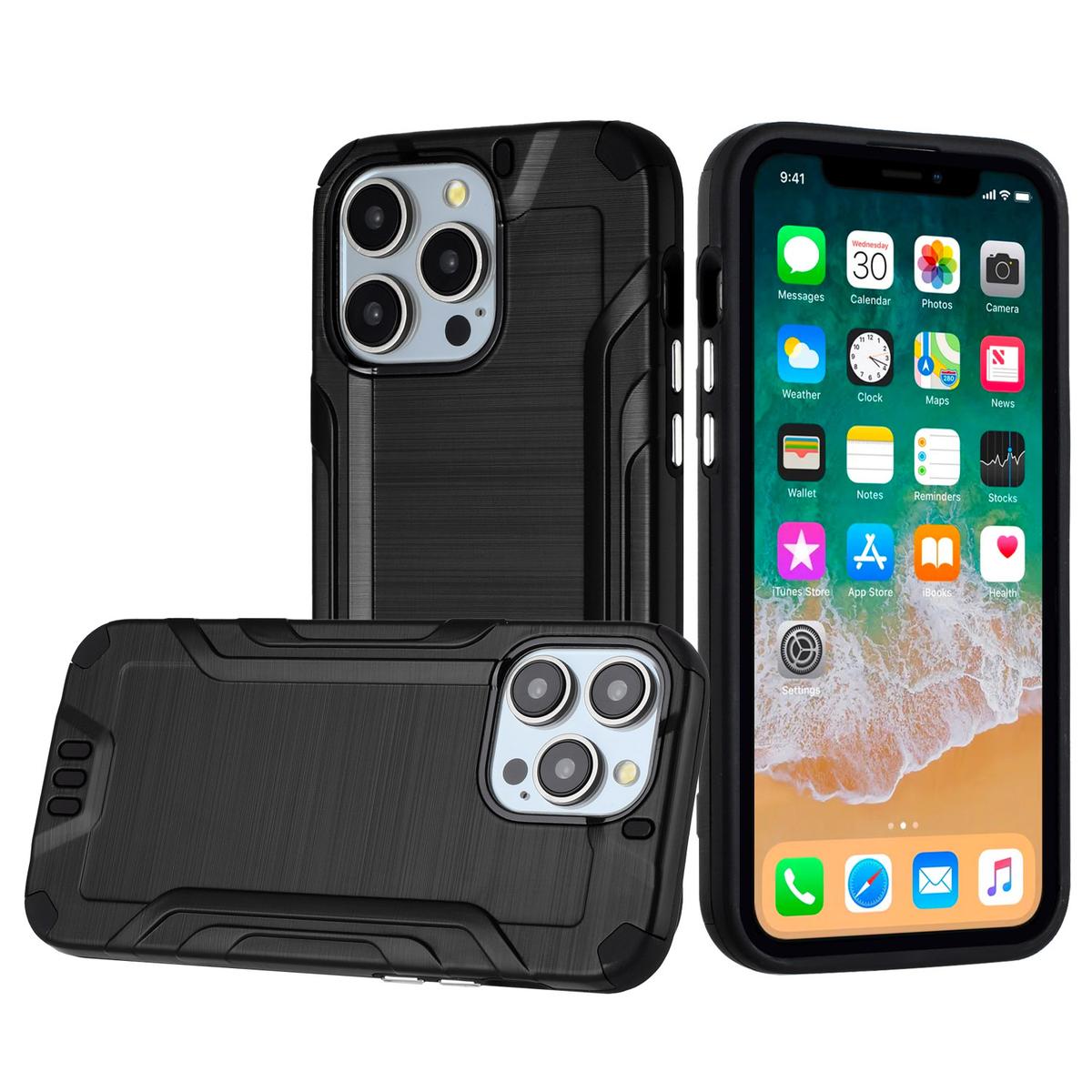 iPhone 15 Plus Strong Tough Metallic Design Hybrid Case