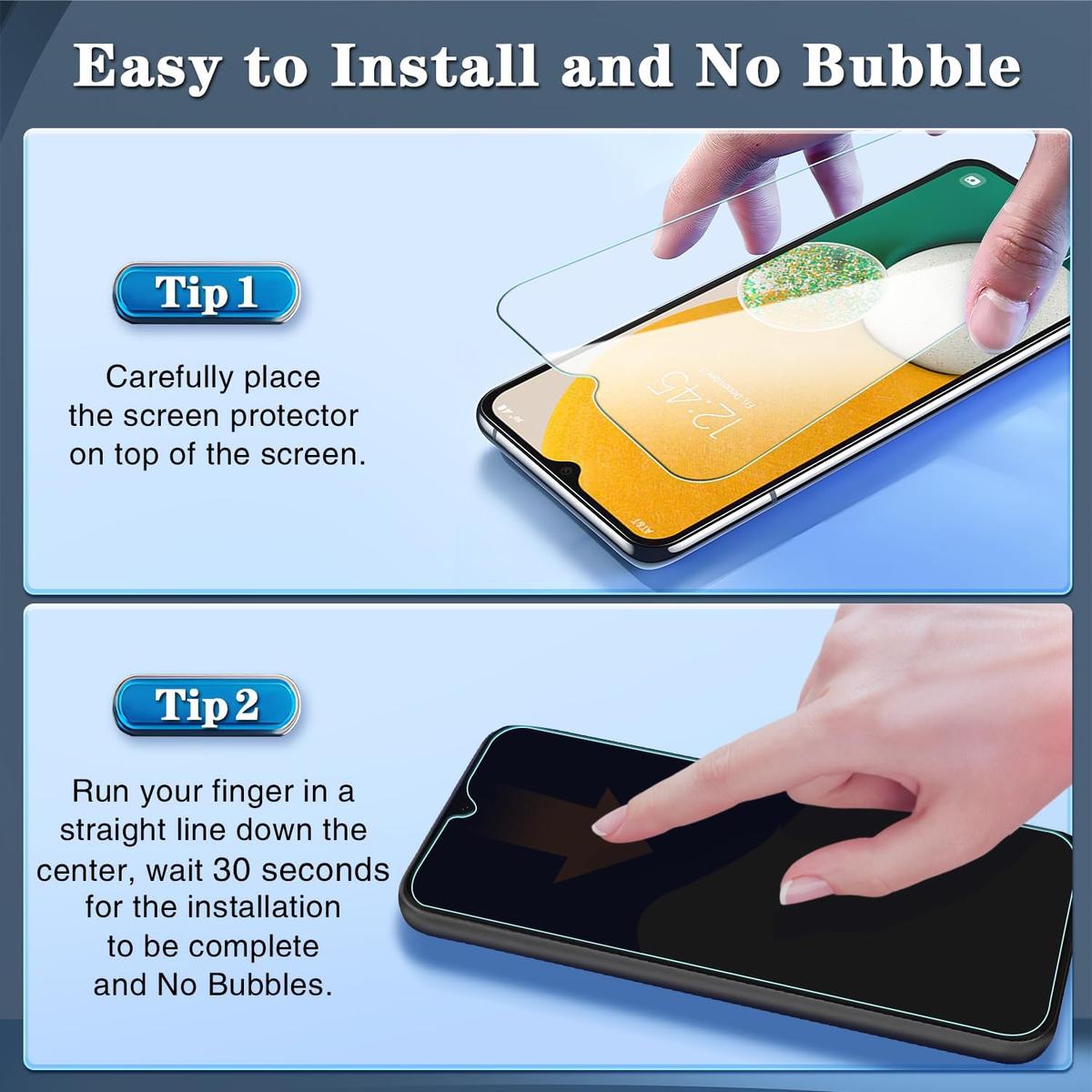 Pack of 3 Samsung Galaxy A13 Tempered Glass Screen Protectors – Ultra Durable, Anti-Scratch, HD Clarity & Easy Bubble-Free Install, photo 4 of 4