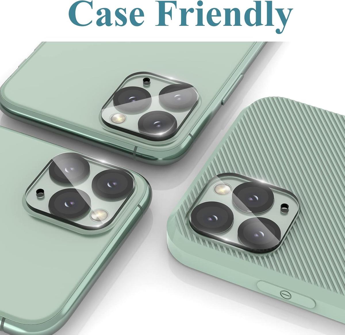 Camera Lens Protector for iPhone 11 Pro & iPhone 11 Pro Max, 9H Tempered Glass Camera Protector, Strong Adhesion, HD Clear, Scratch..., photo 3 of 5