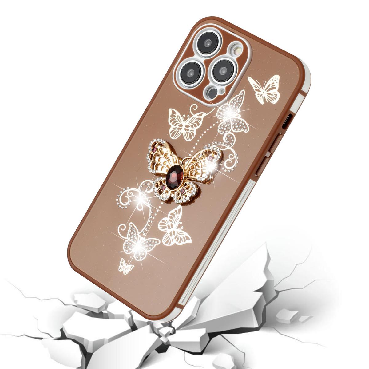 Apple iPhone 14 PRO 6.1" SPLENDID Glitter Butterfly Soft TPU Case Cover – Stylish & Flexible, photo 6 of 10
