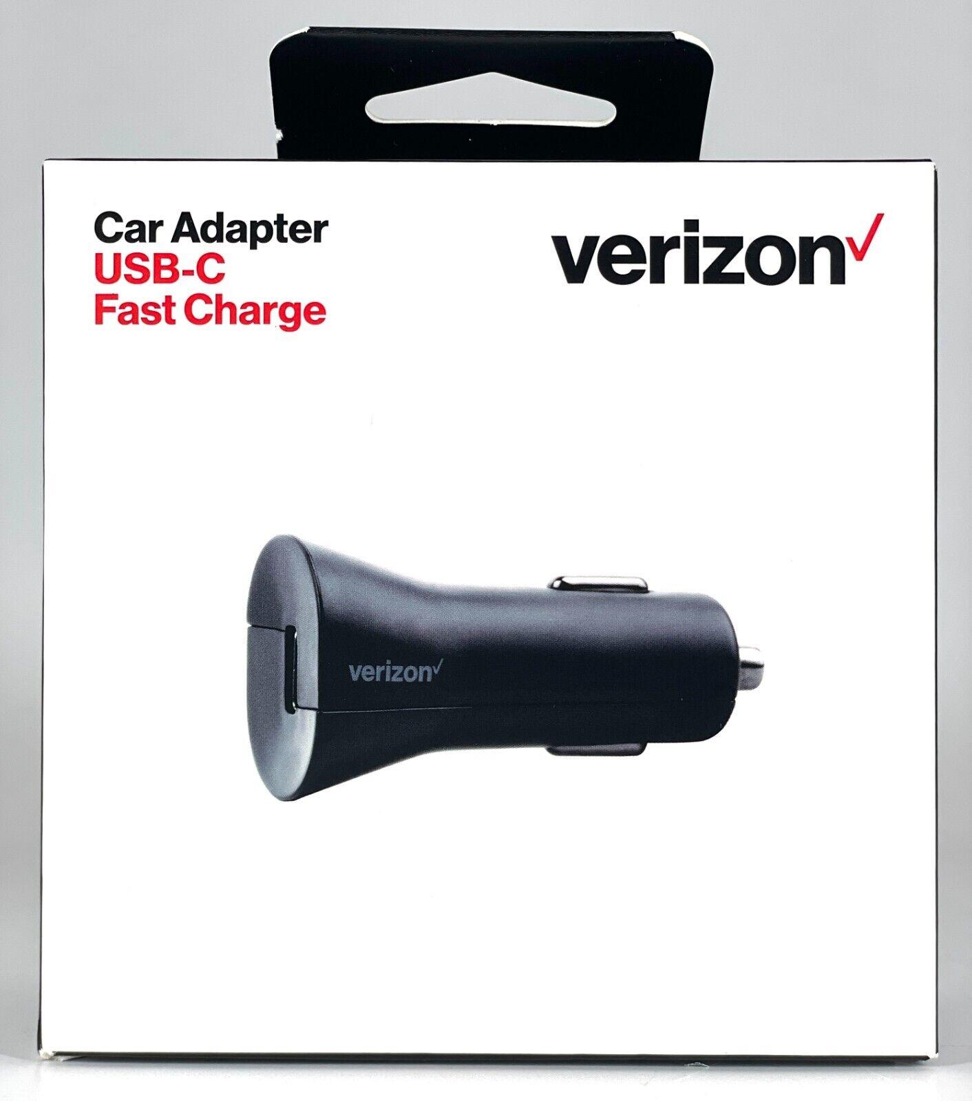 Verizon 27W USB-C Car Charger Adapter Fast Charging For Apple & Samsung Devices