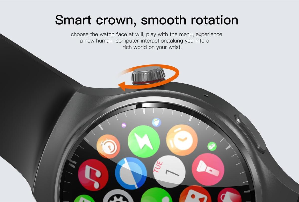 JW4 PRO+ 4G LTE Smartwatch Phone Built in GPS for Men Women, 2GB RAM 16GB ROM, Android 8.1, 1.43'' AMOLED Round Screen Fitness Sport Watch, WiFi/Call/Message/SIM/APP Store, photo 4 of 8